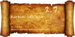 Karkus Tóbia névjegykártya